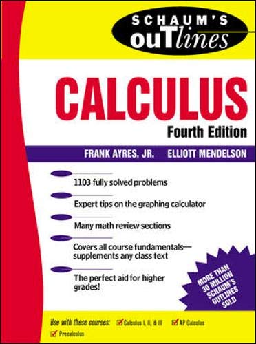 Schaum's outline of calculus Cover
