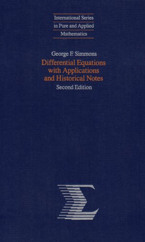 Differential equations, with applications and historical notes Cover