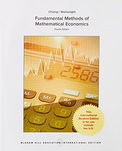 Fundamental Methods of Mathematical Economics Cover