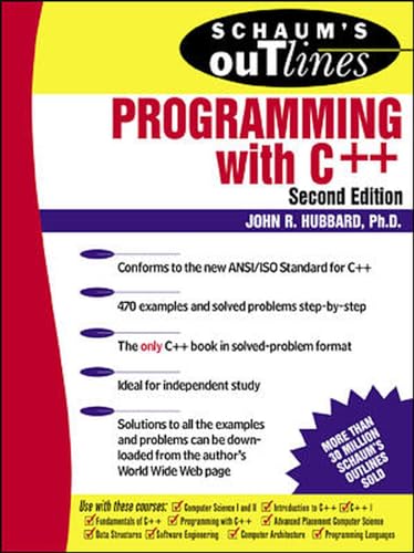 Schaum's outline of theory and problems of programming with C++ Cover