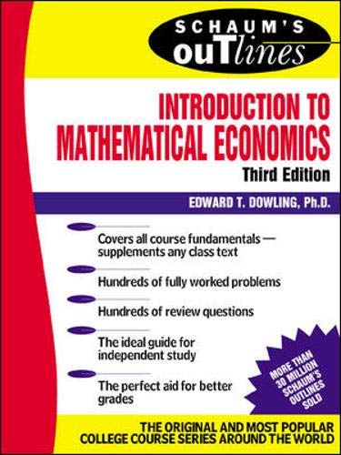 Schaum's outline of theory and problems of introduction to mathematical economics Cover