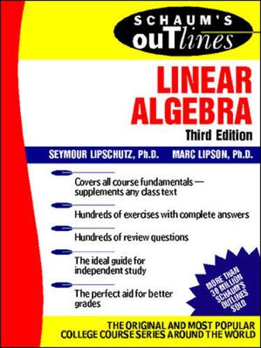 Schaum's outline of theory and problems of linear algebra. Cover