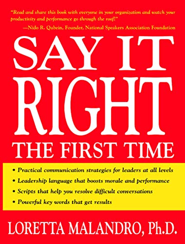 Say It Right the First Time Cover