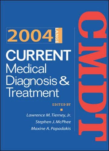 Current Medical Diagnosis & Treatment 2004 Cover