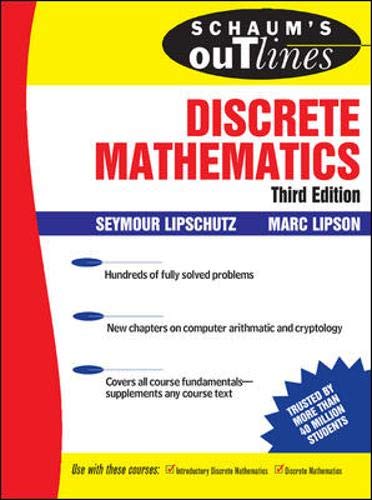 Schaum's outline of theory and problems of discrete mathematics Cover