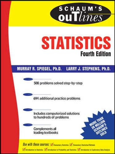 Schaum's Outline of Statistics (Schaum's Outlines) Cover