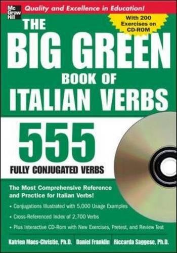 The Big Green Book of Italian Verbs (Book w/CD-ROM) Cover