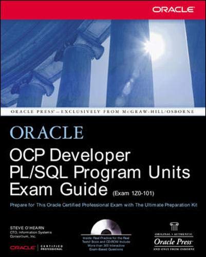 OCP developer PL/SQL program units exam guide Cover