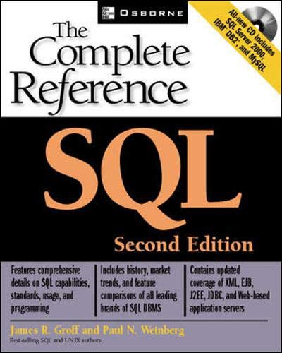 SQL, the complete reference Cover