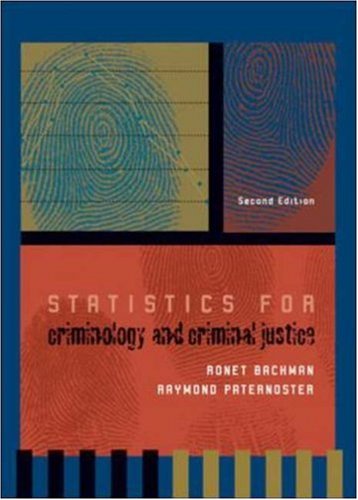 Statistics for criminology and criminal justice Cover
