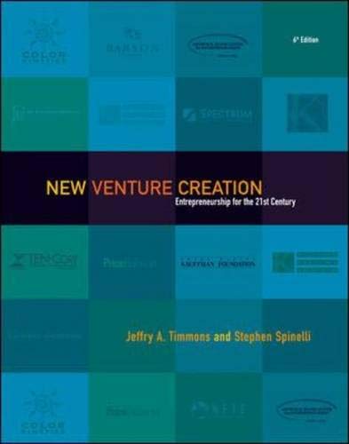 New Venture Creation Cover