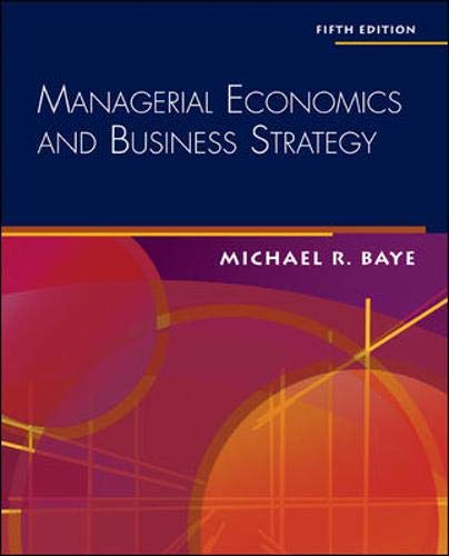 Managerial Economics & Business Strategy + Data Disk Cover