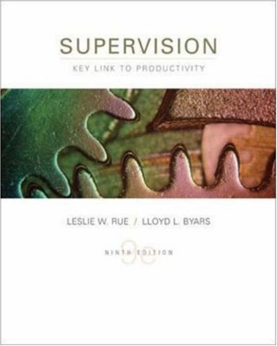 Supervision, key link to productivity Cover