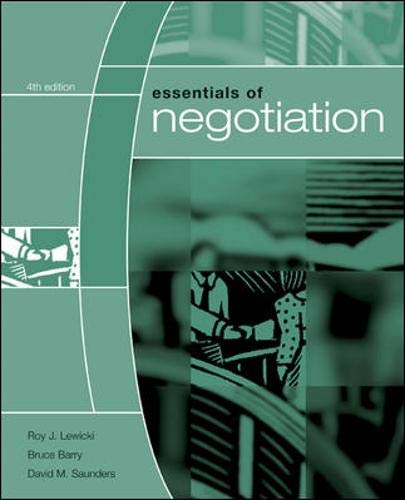 Essentials of negotiation Cover