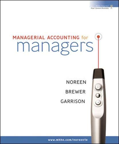 Managerial accounting for managers Cover