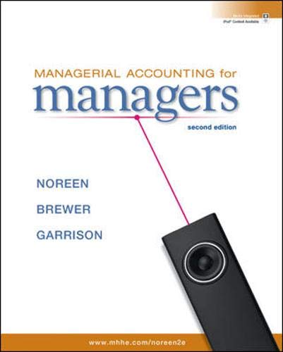 Managerial accounting for managers Cover