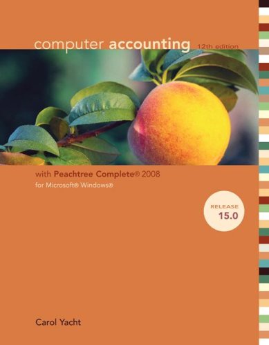 Computer Accounting with Peachtree Complete 2008, Release 15.0 with CD-ROM Cover