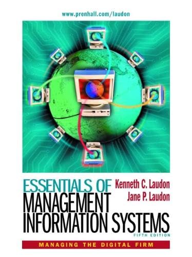 Essentials of management information systems Cover