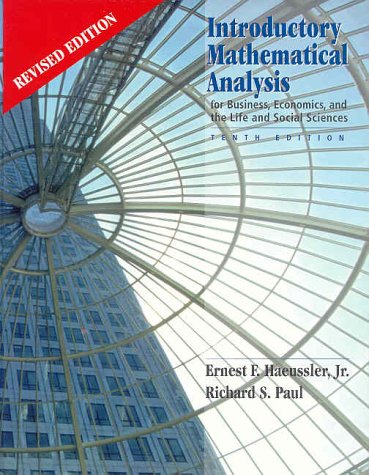 Introductory Mathematical Analysis for Business, Economics and Life and Social Sciences Cover