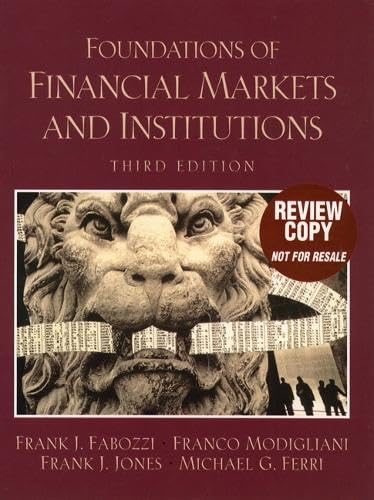 Foundations of Financial Markets and Institutions (3rd Edition) Cover