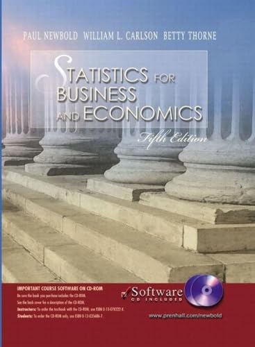 Statistics for business and economics Cover