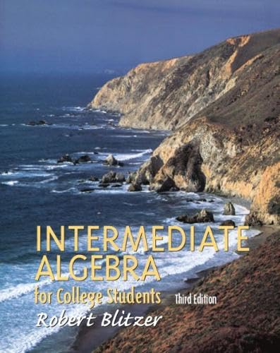 Intermediate algebra for college students Cover