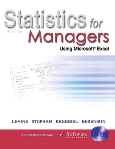 Statistics for managers using Microsoft Excel Cover