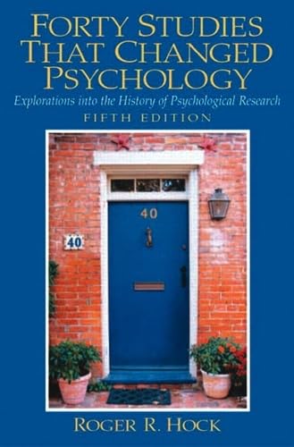 Forty studies that changed psychology Cover