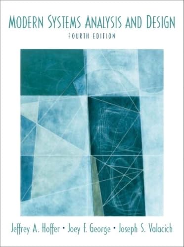 Modern systems analysis and design Cover