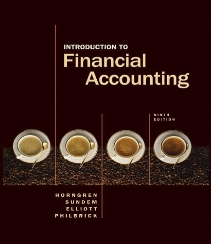 Introduction to Financial Accounting (9th Edition) (Charles T Horngren Series in Accounting) Cover