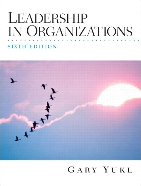 Leadership in organizations Cover