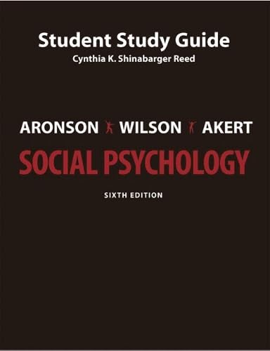 Study Guide for Social Psychology, 6th Edition Cover