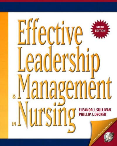Effective leadership and management in nursing Cover