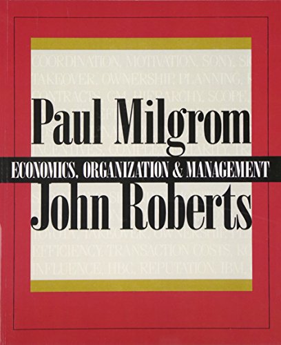 Economics, organization, and management Cover