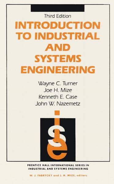 Introduction to industrial and systems engineering Cover