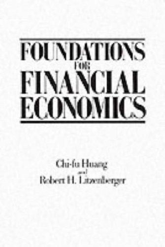 Foundations for financial economics Cover