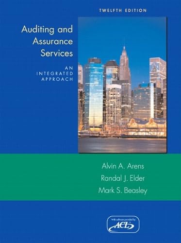 Auditing and Assurance Services and ACL Software (12th Edition) Cover
