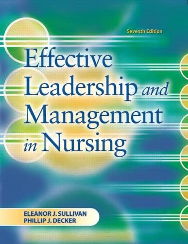 Effective leadership & management in nursing Cover