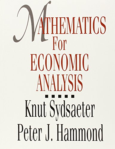 Mathematics for economic analysis Cover