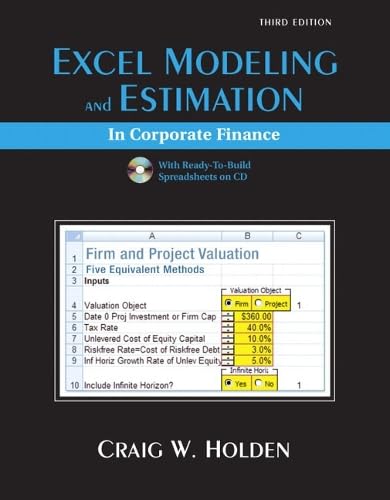 Excel Modeling and Estimation in Corporate Finance (3rd Edition) Cover