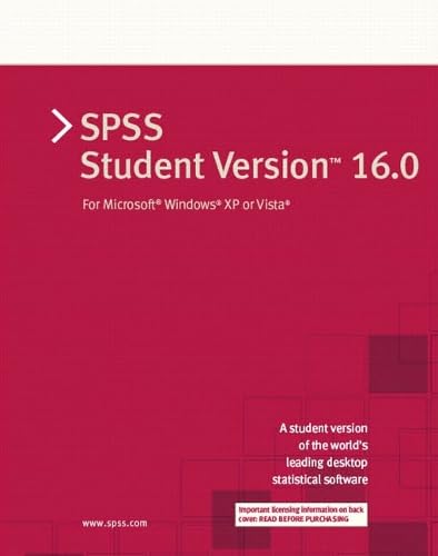 SPSS Student Version 16. 0 Cover