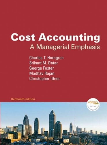Cost Accounting (13th Edition) (MyAccountingLab Series) Cover