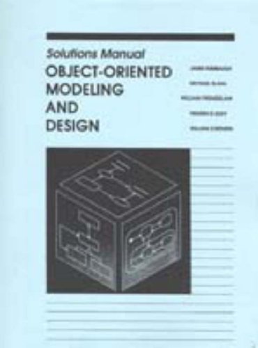 Object-Oriented Modeling and Design Cover
