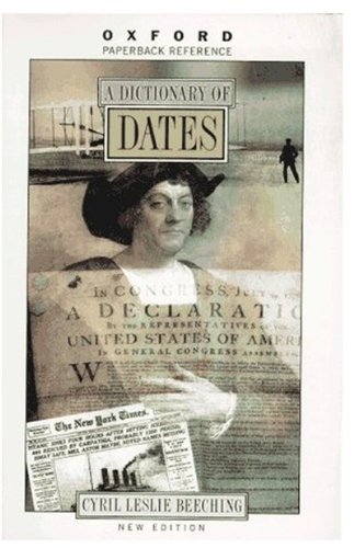 A dictionary of dates Cover