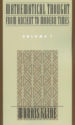 Mathematical thought from ancient to modern times Cover