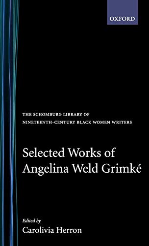 Selected works of Angelina Weld Grimké Cover