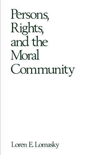 Persons, Rights and the Moral Community. Cover