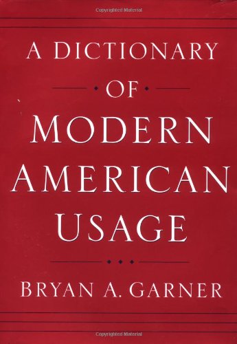 A dictionary of modern American usage Cover
