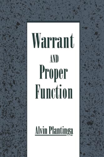 Warrant and proper function Cover
