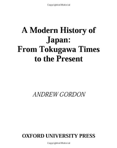 The modern history of Japan Cover